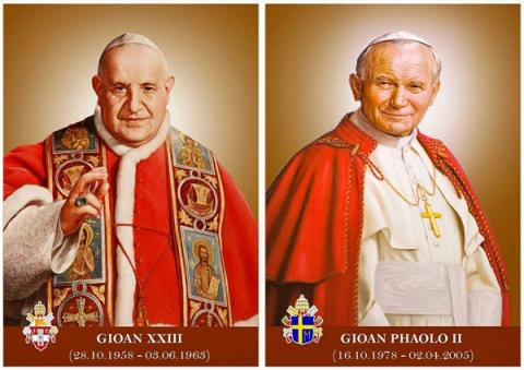 Lễ Phong Thánh cho hai vị Giáo hoàng Gioan XXIII và Gioan Phaolô II