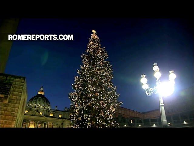 Cây thông và Hang đá Giáng Sinh tại Vatican đã lên đèn